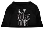 Buck Off Screen Print Dog Shirt Black XL