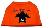 Batsy the Bat Screen Print Dog Shirt Orange Med