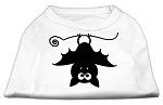 Batsy the Bat Screen Print Dog Shirt White Med