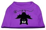 Batsy the Bat Screen Print Dog Shirt Purple Lg