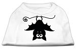 Batsy the Bat Screen Print Dog Shirt White Lg