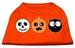 The Spook Trio Screen Print Dog Shirt Orange Lg