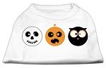 The Spook Trio Screen Print Dog Shirt White Lg