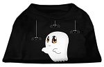 Sammy the Ghost Screen Print Dog Shirt Black Med