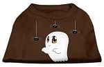 Sammy the Ghost Screen Print Dog Shirt Brown Med