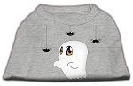 Sammy the Ghost Screen Print Dog Shirt Grey Med