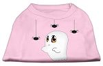 Sammy the Ghost Screen Print Dog Shirt Light Pink Med