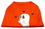 Sammy the Ghost Screen Print Dog Shirt Orange Med