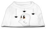 Sammy the Ghost Screen Print Dog Shirt White Lg