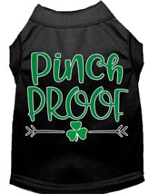 Pinch Proof Screen Print Dog Shirt Black Lg