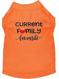 Family Favorite Screen Print Dog Shirt Orange Med