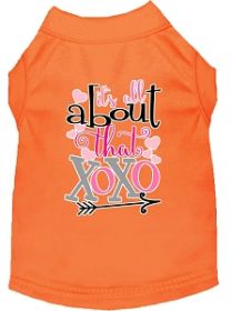 All about that XOXO Screen Print Dog Shirt Orange Med