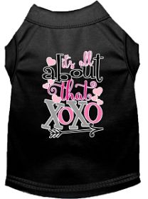 All about that XOXO Screen Print Dog Shirt Black XL