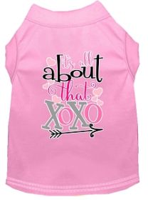 All about that XOXO Screen Print Dog Shirt Light Pink XL