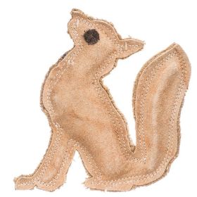 Spot Dura-Fused Leather Fox Dog Toy - 7" Long x 7.25" High