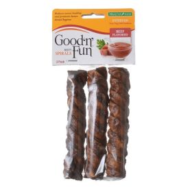 Healthy Hide Good 'n' Fun Beefy Spirals - Beef Flavored - 5" Chews - 3 Pack