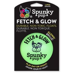 Spunky Pup Fetch and Glow Ball Dog Toy Assorted Colors - Large - 1 count