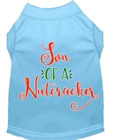 Son of a Nutcracker Screen Print Dog Shirt Baby Blue XXL