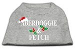 Aberdoggie Christmas Screen Print Shirt Grey XS