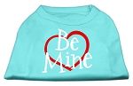 Be Mine Screen Print Shirt Aqua XS