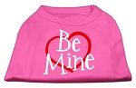 Be Mine Screen Print Shirt Bright Pink XS