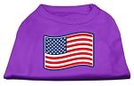 Paws and Stripes Screen Print Shirts Purple XS