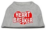 Heart Breaker Screen Print Shirt Grey XS