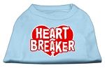 Heart Breaker Screen Print Shirt Baby Blue XS