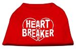 Heart Breaker Screen Print Shirt Red XS