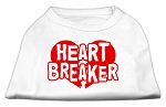 Heart Breaker Screen Print Shirt White XS