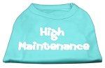 High Maintenance Screen Print Shirts Aqua XS