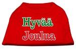 Hyvaa Joulua Screen Print Shirt Red XS