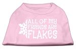 All my friends are Flakes Screen Print Shirt Light Pink XS