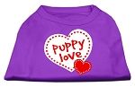 Puppy Love Screen Print Shirt Purple XS