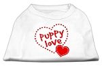 Puppy Love Screen Print Shirt White XS