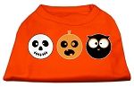 The Spook Trio Screen Print Dog Shirt Orange XXL