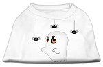 Sammy the Ghost Screen Print Dog Shirt White XXL