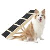 Tall Adjustable Pet Ramp;  Folding Portable Wooden Dog Cat Ramp;  Non-Slip Paw Traction Surface Dog Step for Car;  SUV;  Bed;  Couch;  Adjustable Heig