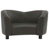 Dog Sofa Dark Gray 26.4"x16.1"x15.4" Faux Leather