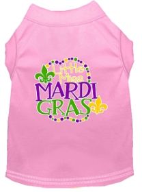 Miss Mardi Gras Screen Print Mardi Gras Dog Shirt Light Pink XXL