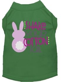 Shake Your Cotton Tail Screen Print Dog Shirt Green XXL