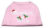 Aberdoggie Christmas Screen Print Shirt Light Pink XL