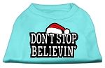 Don't Stop Believin' Screenprint Shirts Aqua XL