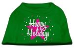 Scribble Happy Holidays Screenprint Shirts Emerald Green XL