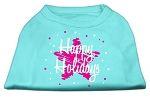 Scribble Happy Holidays Screenprint Shirts Aqua XL