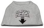 Happy Meter Screen Printed Dog Shirt Grey XL