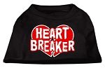 Heart Breaker Screen Print Shirt Black XL