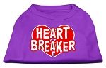 Heart Breaker Screen Print Shirt Purple XL