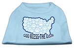 God Bless USA Screen Print Shirts Baby Blue XL