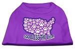 God Bless USA Screen Print Shirts Purple XL